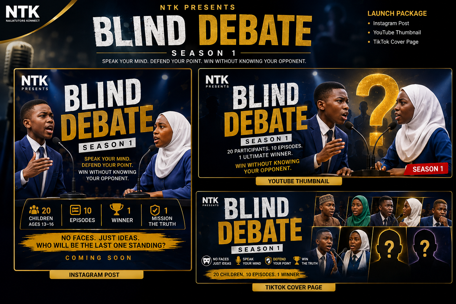 Blind Debate launch package